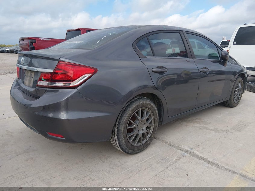 Vin: 19xfb2f51fe007073, lot: 46827172, honda civic lx 20154
