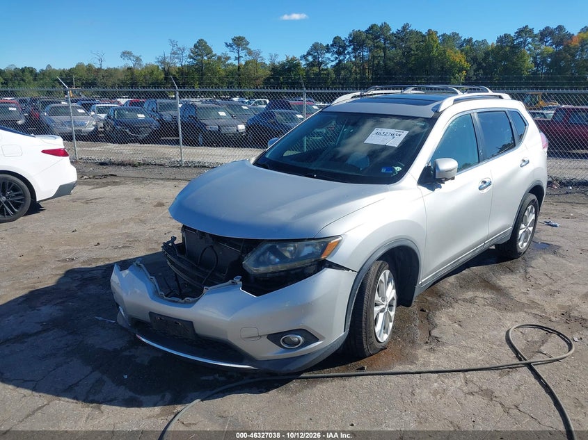 Vin: 5n1at2mv1gc889988, lot: 46827291, nissan rogue sv 20162