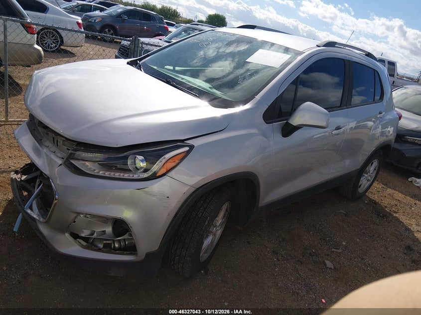 Vin: kl7cjlsm7mb368937, lot: 46827296, chevrolet trax fwd lt 20212