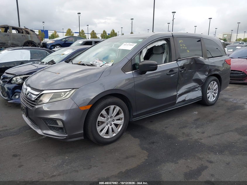Vin: 5fnrl6h23jb050921, lot: 46827345, honda odyssey lx 20182
