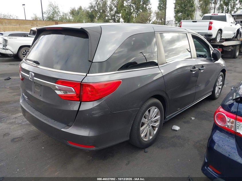 Vin: 5fnrl6h23jb050921, lot: 46827345, honda odyssey lx 20184