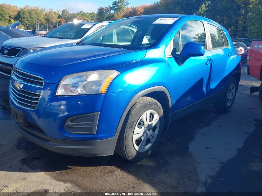 Vin: kl7cjksb6fb113904, lot: 46827531, chevrolet trax 1ls 20152