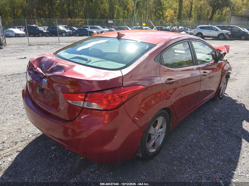 Vin: kmhdh4ae6du803563, lot: 46827601, hyundai elantra gls 20134
