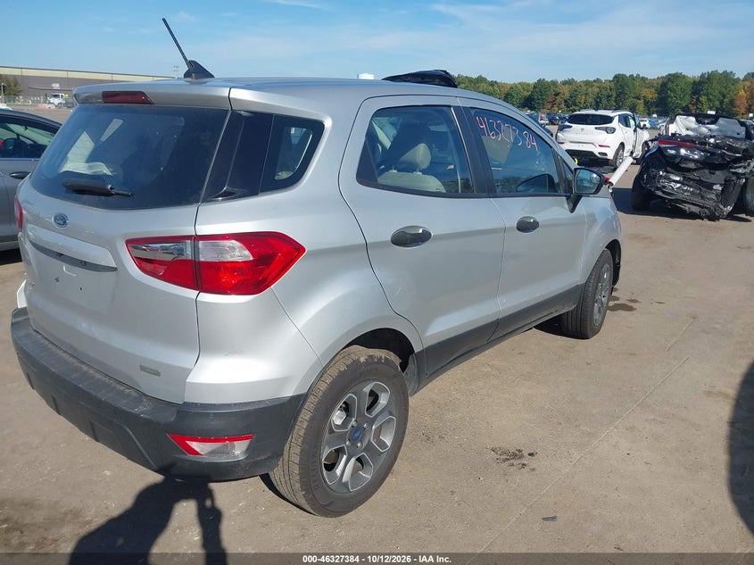 Vin: maj3s2fe7lc355343, lot: 46827637, ford ecosport s 20204