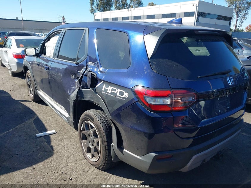 Vin: 5fnyg2h43pb012124, lot: 46827642, honda pilot 2wd ex-l 8 passenger 20233