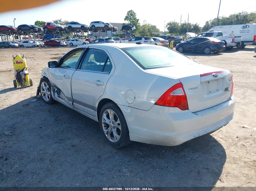 Vin: 3fahp0ha3cr321682, lot: 46827849, ford fusion se 20123