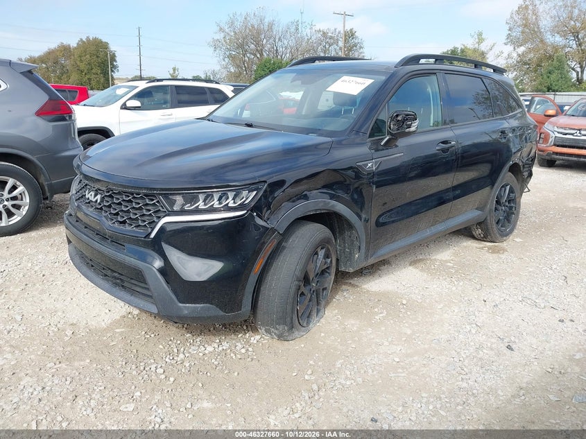 Vin: 5xyrldlc9ng126032, lot: 46827913, kia sorento x-line s 20222