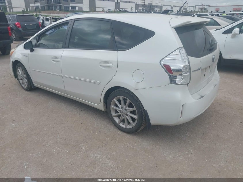 Vin: jtdzn3eu9c3164517, lot: 46828001, toyota prius v five 20123