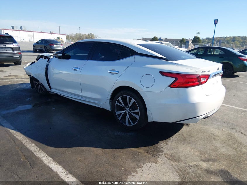 Vin: 1n4aa6ap8gc416473, lot: 46828093, nissan maxima 3.5 sv 20163