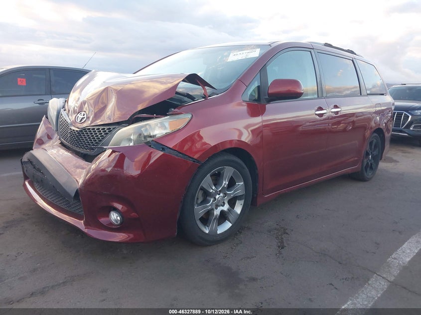 Vin: 5tdxk3dc5es483360, lot: 46828142, toyota sienna se 8 passenger 20142