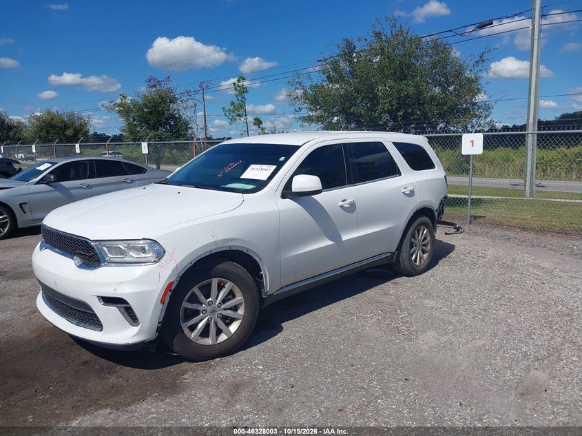 Vin: 1c4rdhag0mc540782, lot: 46828256, dodge durango sxt rwd 20212