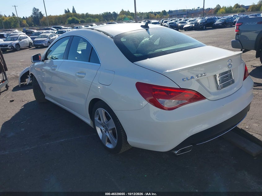 Vin: wddsj4gb6gn315571, lot: 46828308, mercedes-benz cla 250 4matic 20163