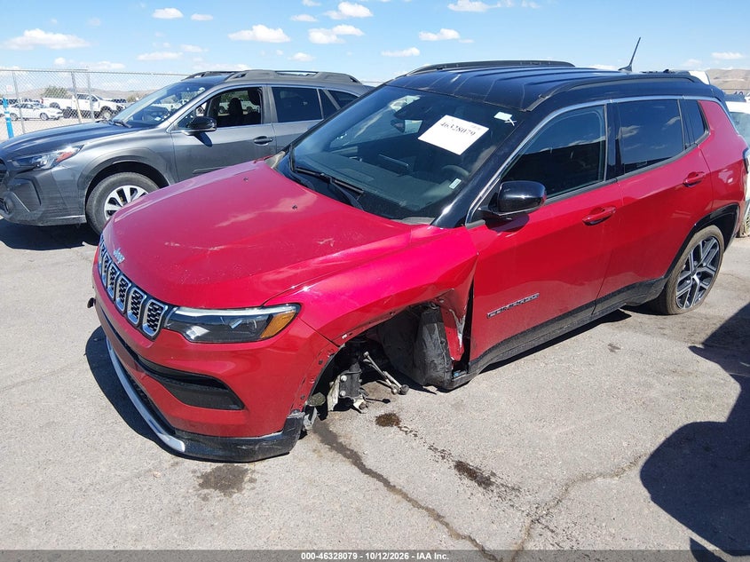 Vin: 3c4njdcnxst604260, lot: 46828332, jeep compass limited 4x4 20252