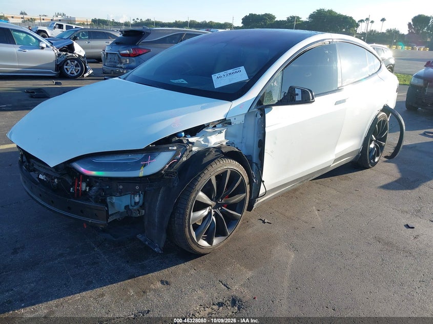 Vin: 5yjxcbe46hf052789, lot: 46828333, tesla model x p100d 20172
