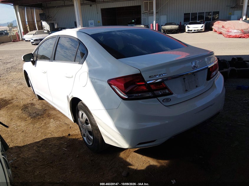 Vin: 19xfb2f57ee215022, lot: 46828400, honda civic lx 20143