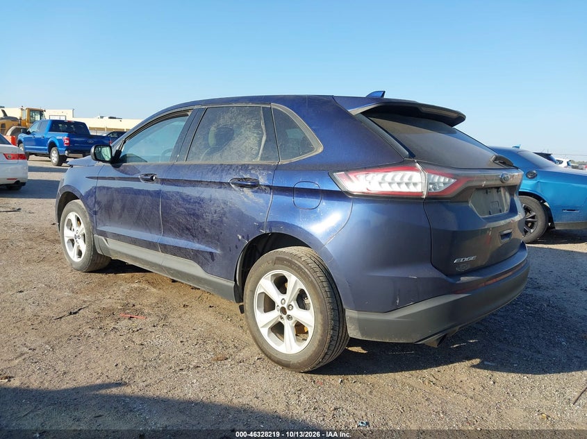 Vin: 2fmpk4g99gbc17555, lot: 46828472, ford edge se 20163