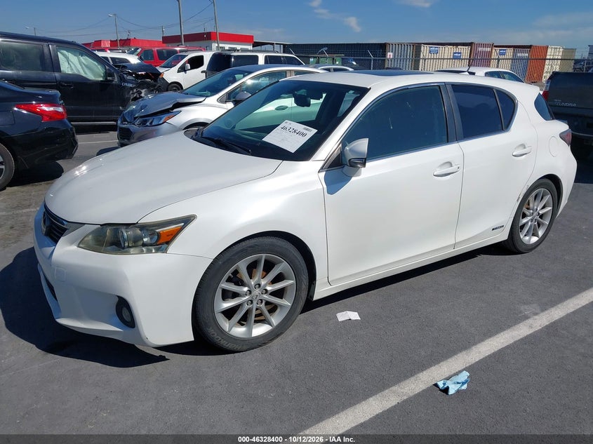 LEXUS CT 200H 2012 VIN JTHKD5BH1C2098282