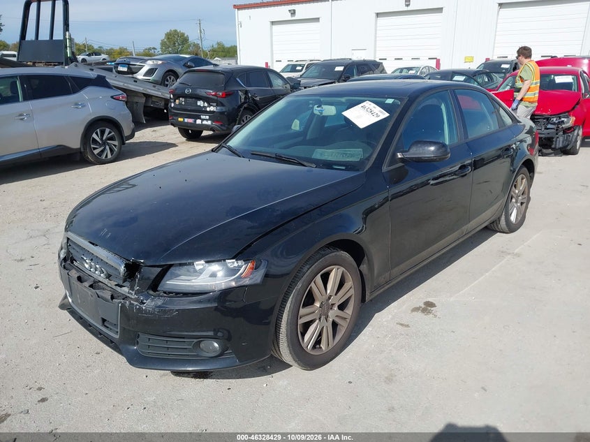 2010 Audi A4 2.0T Premium, Front End, IAAI, VIN WAUAFAFL6AN051157 — photo 2