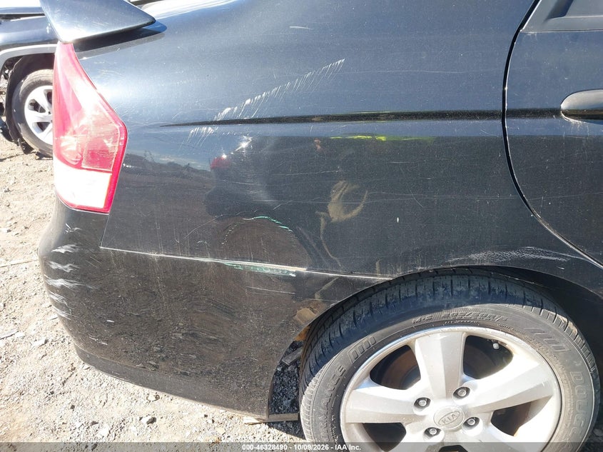 KIA SPECTRA 2009 VIN KNAFE222395026305
