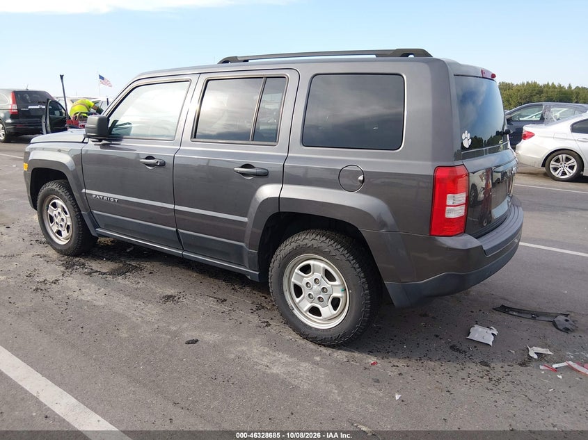 Vin: 1c4njpba3gd526465, lot: 46828938, jeep patriot sport 20163