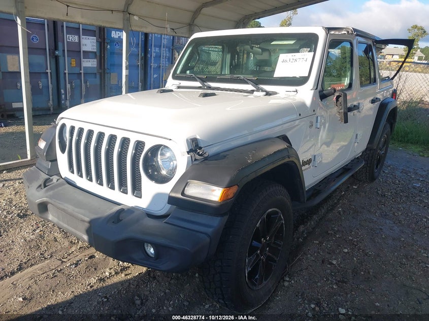 Vin: 1c4hjxdg6kw659345, lot: 46829027, jeep wrangler unlimited sport altitude 4x4 20192