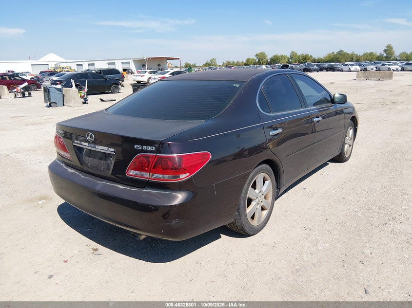 LEXUS ES 330 2005 VIN JTHBA30GX55123592