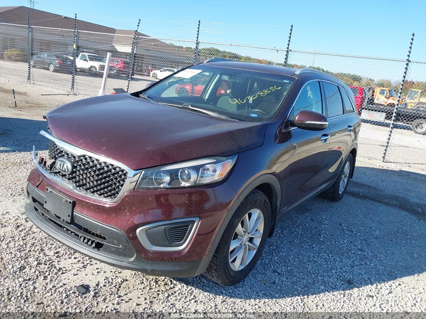 Vin: 5xypgda35gg136588, lot: 46829089, kia sorento 2.4l lx 20162