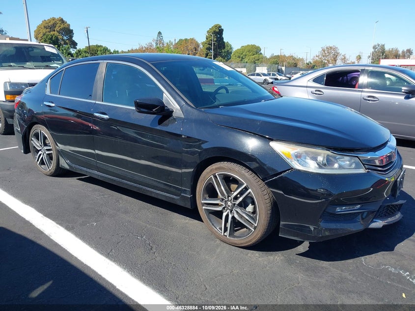 Vin: 1hgcr2f55ga187677, lot: 46829137, honda accord sport 20161