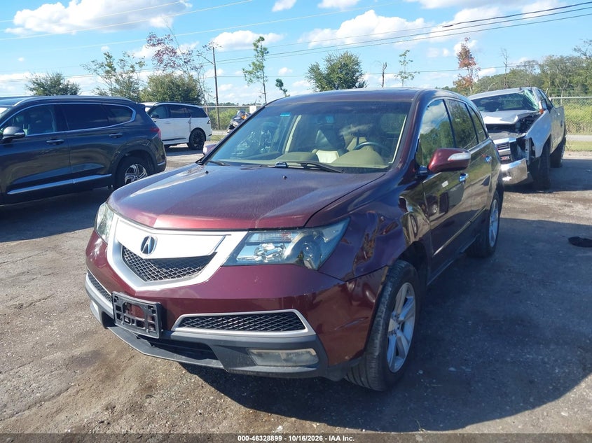 2013 Acura Mdx Technology Package, Front & Rear, IAAI, VIN 2HNYD2H32DH503929 — photo 2