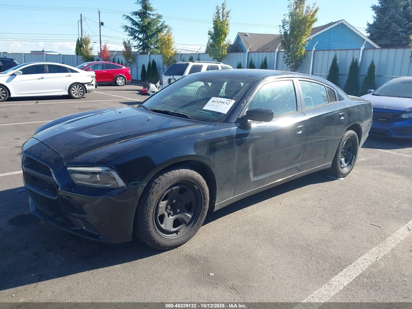 Vin: 2c3cdxat3eh279244, lot: 46829385, dodge charger police 20142