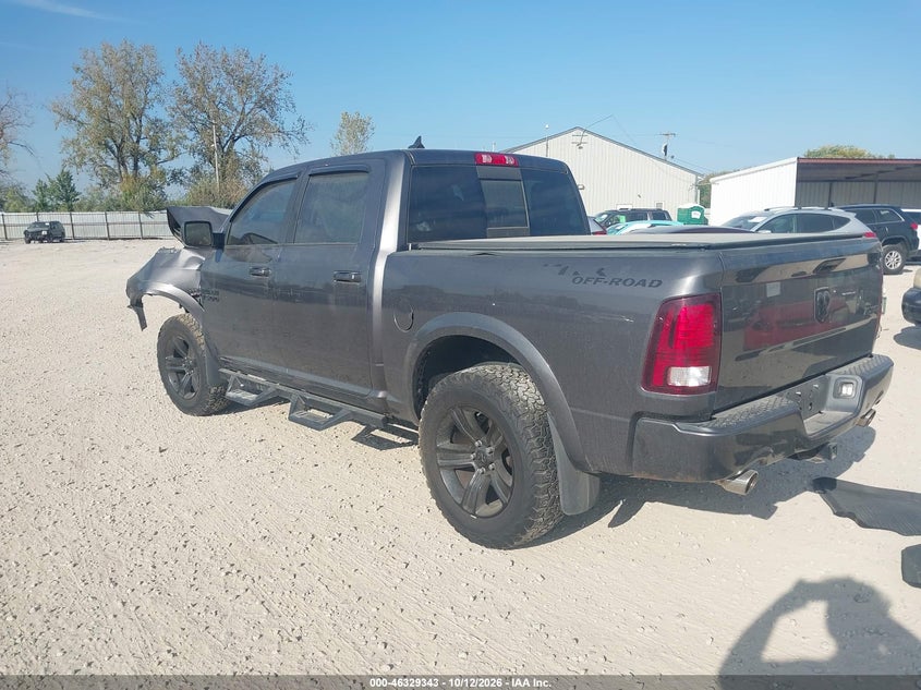 Vin: 1c6rr7mt4js250557, lot: 46829596, ram 1500 sport 20183