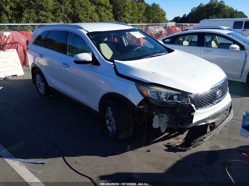 Vin: 5xypg4a30gg039525, lot: 46829687, kia sorento 2.4l lx 20161