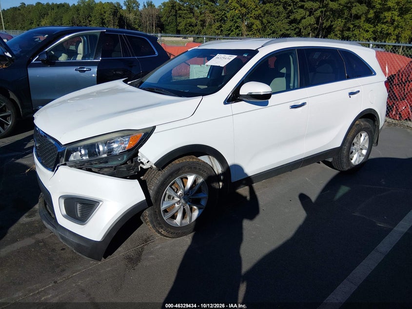 Vin: 5xypg4a30gg039525, lot: 46829687, kia sorento 2.4l lx 20162