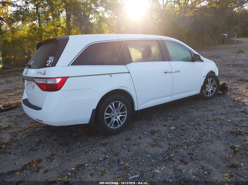 Vin: 5fnrl5h68cb015890, lot: 46829717, honda odyssey ex-l 20124