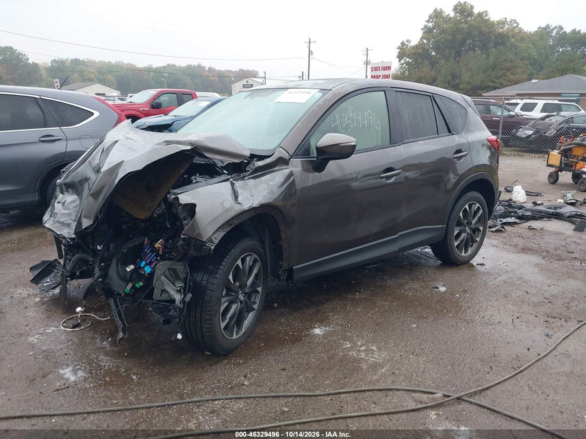 2016 Mazda Cx-5 Grand Touring, Повреждение двигателя, IAAI, VIN JM3KE4DY9G0625242 — фото 2