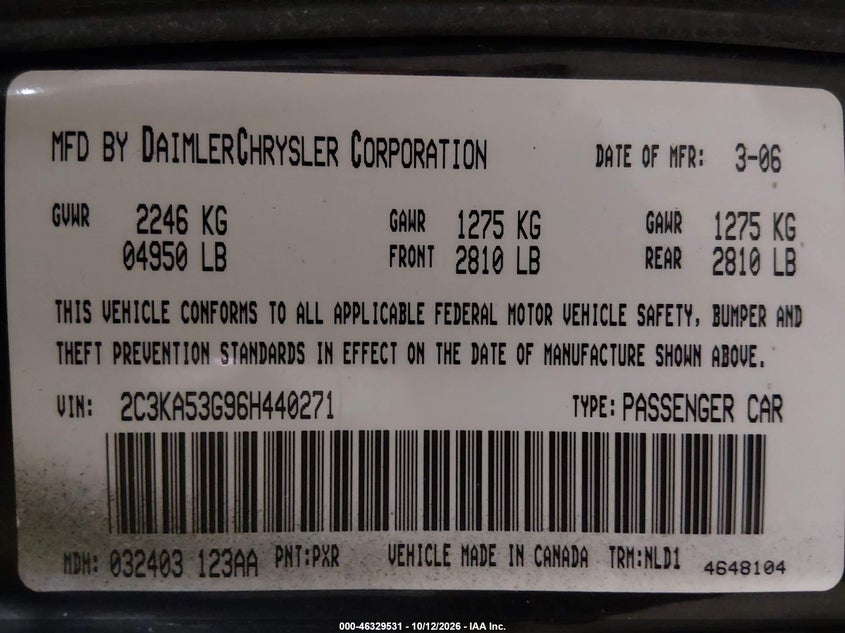 2006 CHRYSLER 300 TOURING · Фото 9