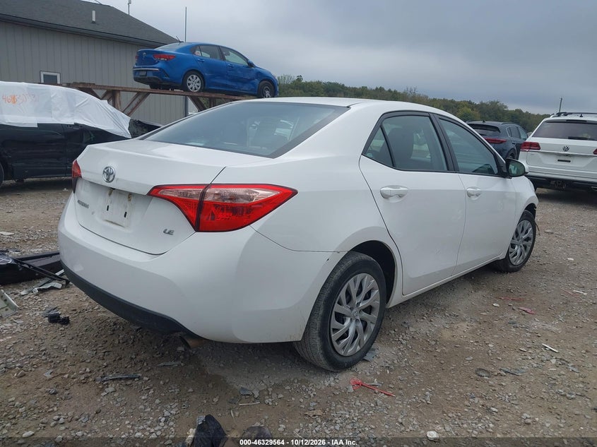 Vin: 2t1burhe7jc072922, lot: 46829817, toyota corolla le 20184