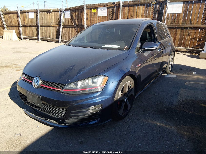 Vin: 3vw4t7au8fm016890, lot: 46829996, volkswagen golf gti 2.0t se 4-door 20152