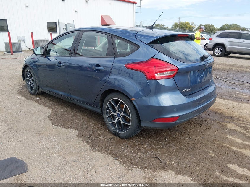 Vin: 1fadp3m2xjl300595, lot: 46830031, ford focus sel 20183