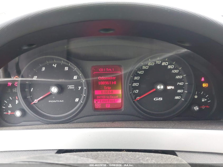PONTIAC G8 2009 VIN 6G2EC57Y39L232150