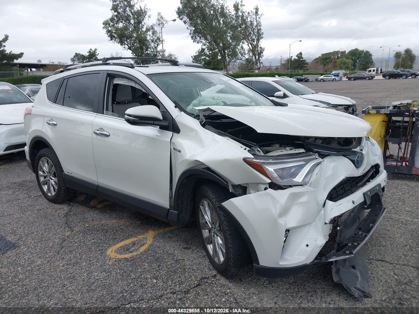 Vin: jtmdjrev8jd174688, lot: 46830111, toyota rav4 hybrid limited 20181