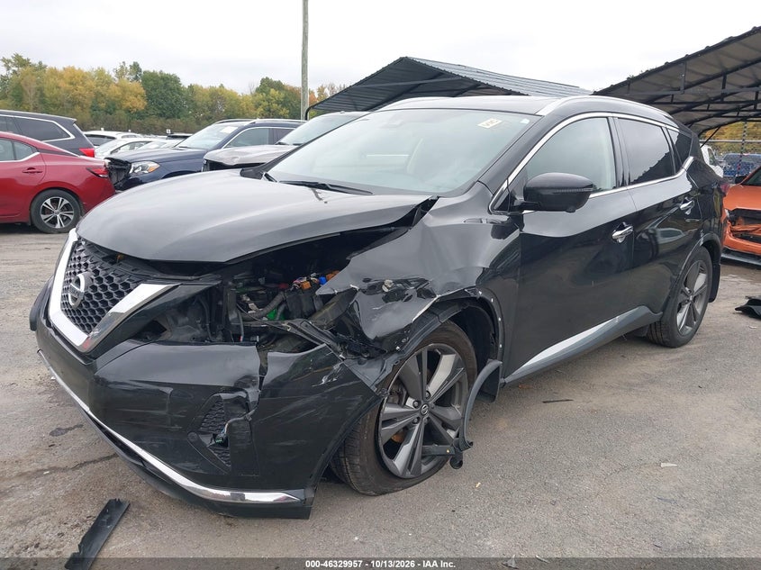 Vin: 5n1az2ms5kn103658, lot: 46830210, nissan murano platinum 20192