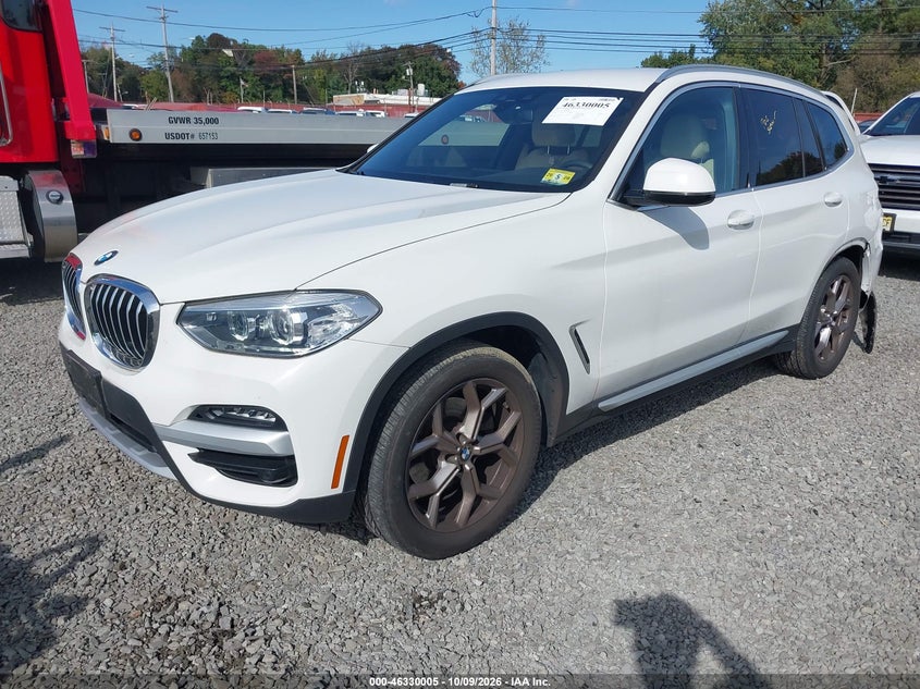 2021 BMW X3 xDrive30I, Rear, IAAI, VIN 5UXTY5C06M9G67611 — photo 2