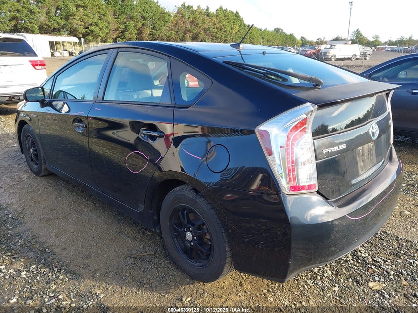 Vin: jtdkn3du6d5575723, lot: 46830378, toyota prius four 20133