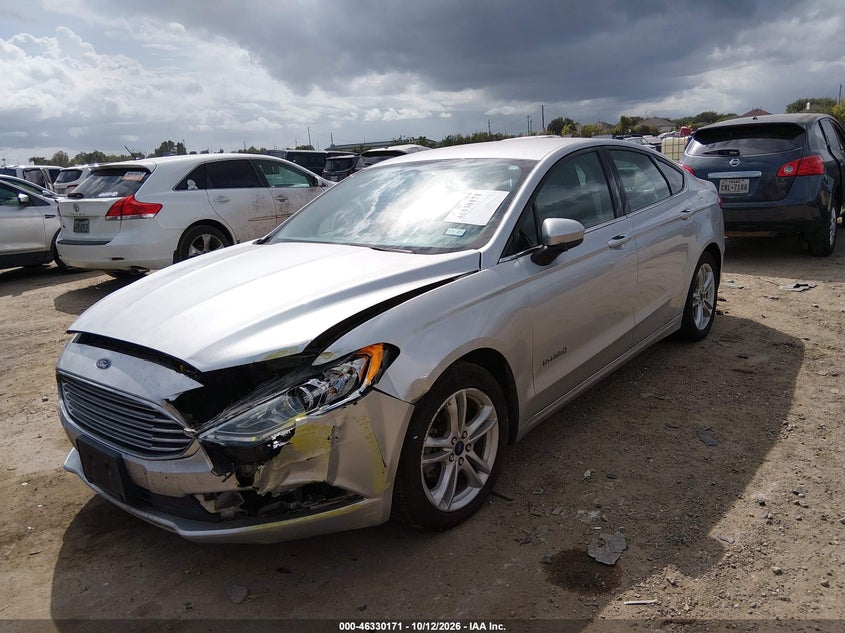 Vin: 3fa6p0lu8jr209028, lot: 46830424, ford fusion hybrid se 20182
