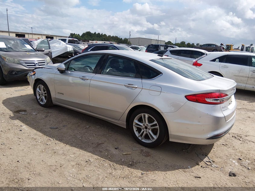 Vin: 3fa6p0lu8jr209028, lot: 46830424, ford fusion hybrid se 20183