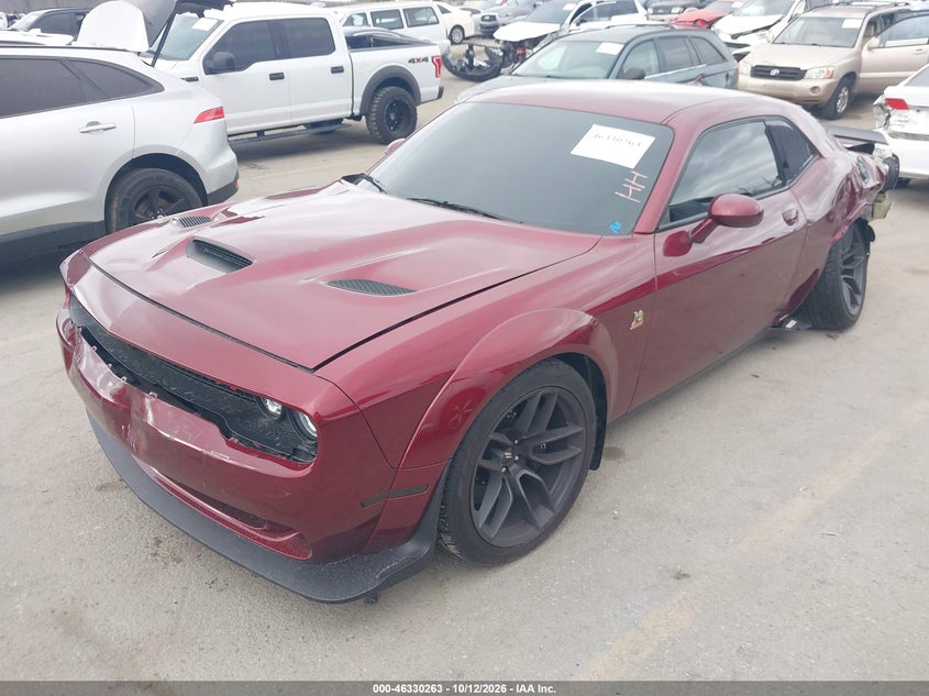 Vin: 2c3cdzfj4nh163392, lot: 46830516, dodge challenger r/t scat pack widebody 20222