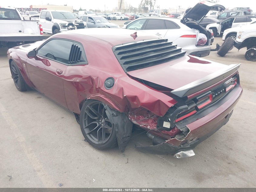Vin: 2c3cdzfj4nh163392, lot: 46830516, dodge challenger r/t scat pack widebody 20223