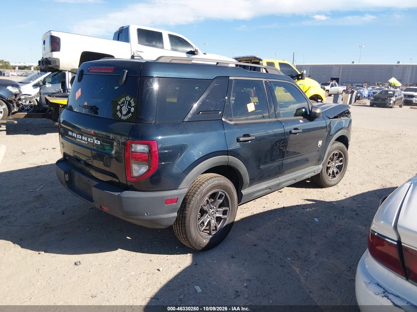 Vin: 3fmcr9b67nrd70843, lot: 46830533, ford bronco sport big bend 20224