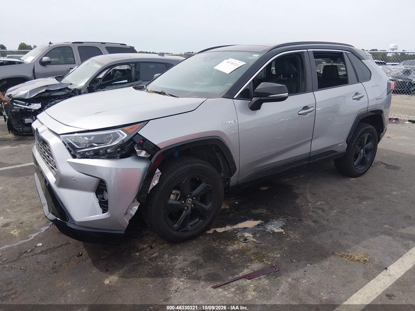 2021 Toyota Rav4 Hybrid Xse, Right Rear, IAAI, VIN 4T3E6RFV8MU039254 — photo 2